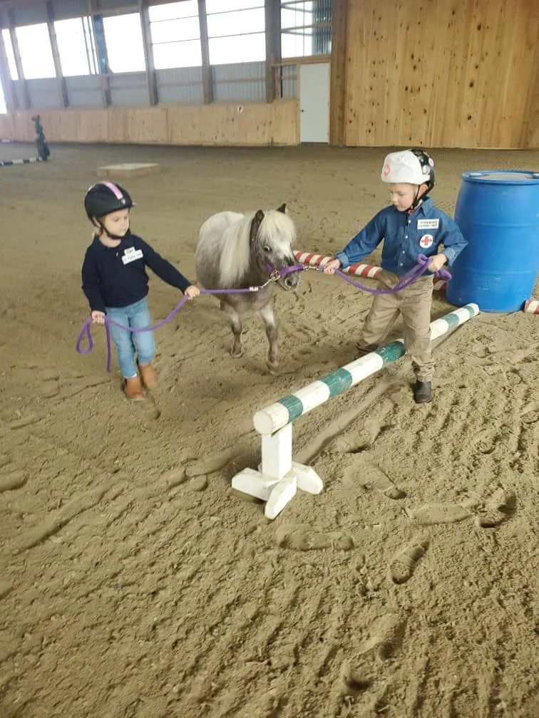 Kids at a pony party
